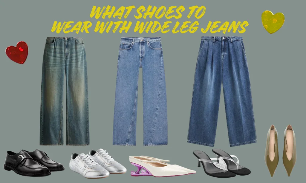 what shoes to wear with wide leg jeans