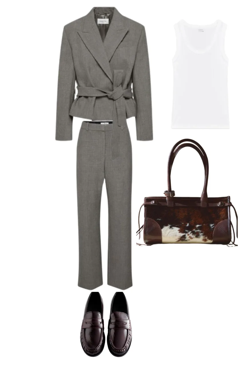 old money outfit with blazer trousers