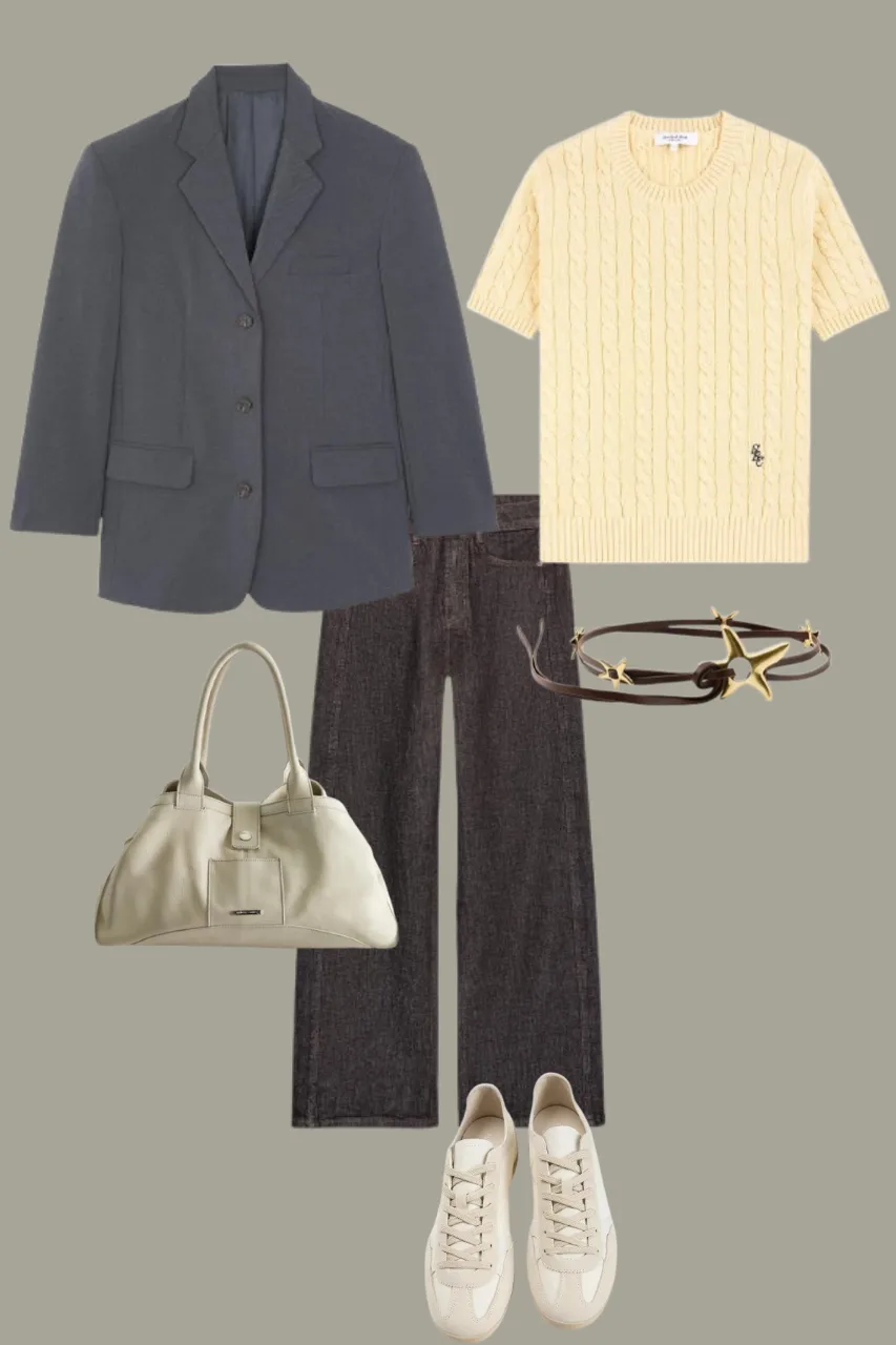 baggy jeans styled with white sneakers for everyday wear