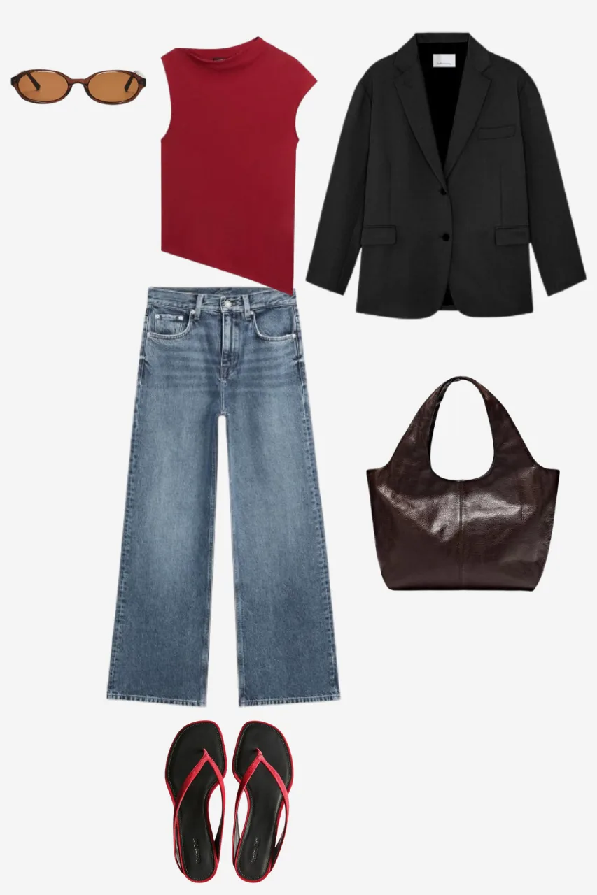 wide leg jeans outfit ideas
