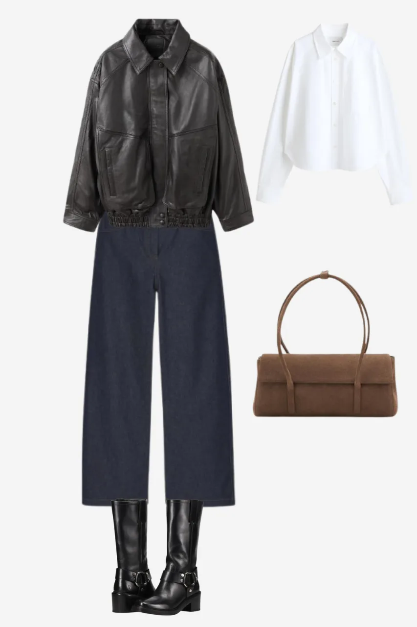 wide leg jeans with boots