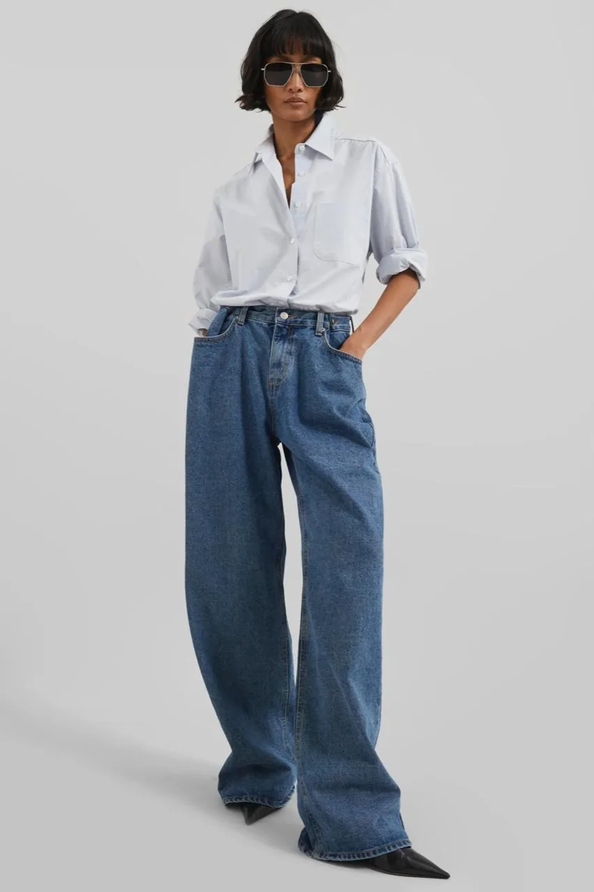 wide leg jeans with heels