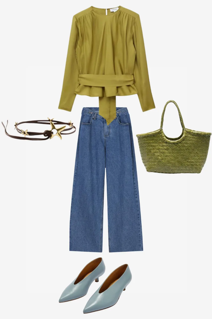 wide leg jeans with heels